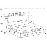 Bed with storage and upholstered headboard Traganon