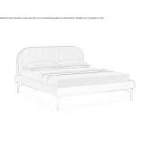 Double bed with upholstered headboard Ekenaes