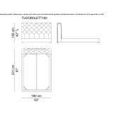 Double bed with upholstered headboard Rubi