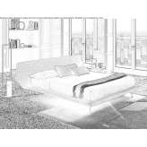 Łóżko podwójne z tapicerowanym zagłówkiem Traganon