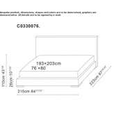 Łóżko materiałowe z tapicerowanym zagłówkiem Ovacik