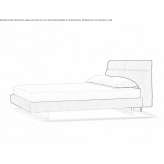 Bed with upholstered headboard Vadeni