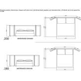 Double fabric bed with upholstered headboard Aalst