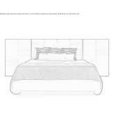 Leather double bed with upholstered headboard Falfield