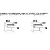 Rectangular bedside table with drawers Bientina