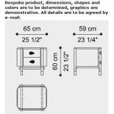 Wooden bedside table with drawers Chaville