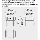 Wooden bedside table with drawers Chaville