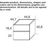 Bedside table with drawers Arranho