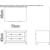 Rectangular wooden veneer bedside table with drawers Berlesti