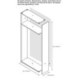 Wooden sectional wardrobe with integrated lighting Gandy