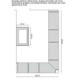 Wooden sectional wardrobe Kvaenum