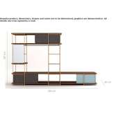 Built-in wardrobe made of steel and wood Parre