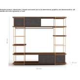 Built-in wardrobe made of steel and wood Parre