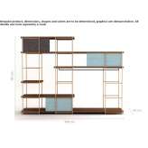 Built-in wardrobe made of steel and wood Parre