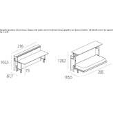 Wooden bedroom set with a fold-out bed Southam