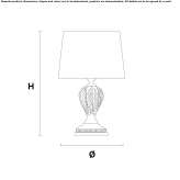 Incandescent, metal table lamp Henry