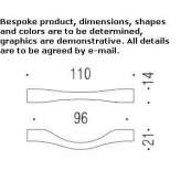 Bridge aluminum furniture handle Carriere