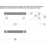 Brass Bridge furniture handle Haaltert