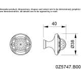 Mosiężna gałka meblowa z kryształami Swarovski® Golega