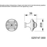 Mosiężna gałka meblowa z kryształami Swarovski® Golega