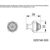 Mosiężna gałka meblowa z kryształami Swarovski® Golega