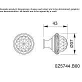 Mosiężna gałka meblowa z kryształami Swarovski® Golega