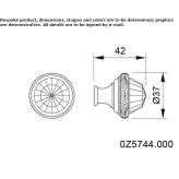 Mosiężna gałka meblowa z kryształami Swarovski® Golega