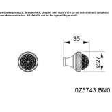 Mosiężna gałka meblowa z kryształami Swarovski® Golega