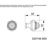 Mosiężna gałka meblowa z kryształami Swarovski® Golega