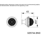 Mosiężna gałka meblowa z kryształami Swarovski® Golega