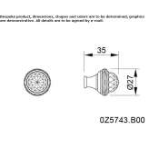 Mosiężna gałka meblowa z kryształami Swarovski® Golega