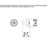 Brass furniture knob Arandas