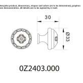 Brass furniture knob Arandas