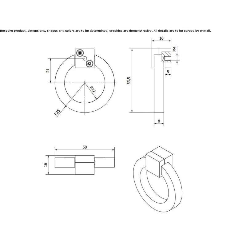 Brass furniture knob Winnett
