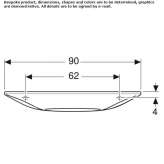 Rectangular ceramic washbasin mounted to the wall Stupsk