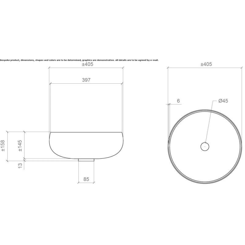 Round countertop washbasin made of Murano glass Barcea Round countertop washbasin made of Murano glass Barcea