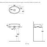 Ceramic countertop washbasin Kishuara