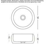 Round countertop washbasin made of lecce stone Rachanie