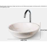 Single countertop washbasin Valbom