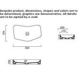 Umywalka ceramiczna nablatowa Guayata