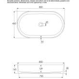 Oval countertop washbasin made of resin Sonico