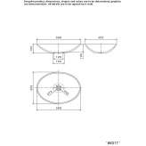 Oval countertop washbasin Krsko