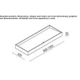 Partially built-in rectangular marble washbasin Eggesin