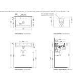 Rectangular countertop ceramic washbasin Emet