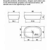 Oval countertop washbasin made of Nero Marquina marble Jelcz