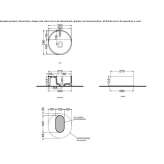 Umywalka ceramiczna okrągła nablatowa Niort