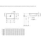 Built-in rectangular ceramic washbasin Vodo