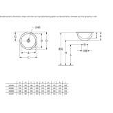 Recessed round ceramic washbasin Vodo