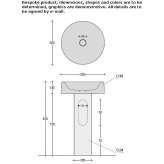 Freestanding round washbasin in Carrara marble Bouliac