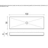 Rectangular metal countertop washbasin Stover